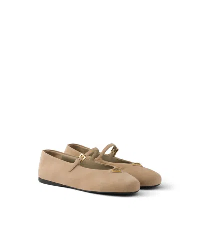 Prada Ballerinas Aus Wildleder