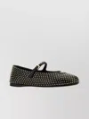 Prada Triangle-logo Stud-embellished Ballerina Shoes