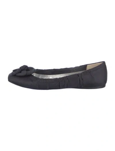 Pre-owned Prada Ballet Flats In Black