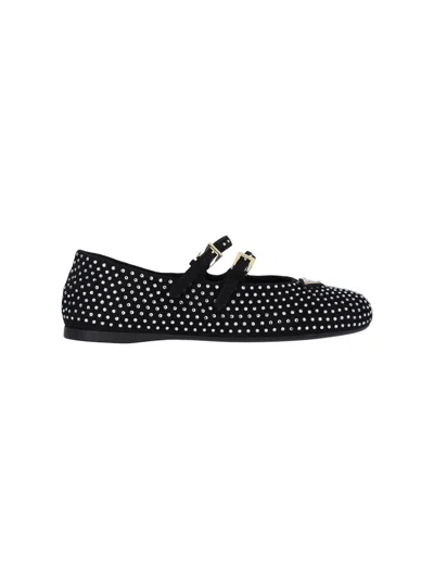 PRADA BALLET FLATS WITH RHINESTONES