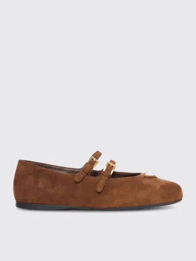 Prada Ballet Flats Woman Brown