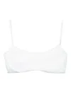 Prada Bandeau Bikini Top In White
