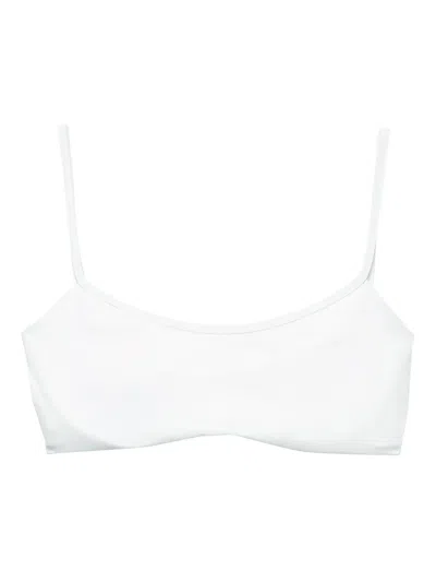 Prada Bandeau Bikini Top In White