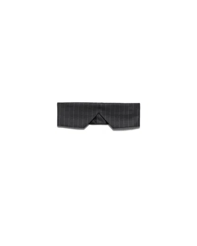 Prada Bandeau-top Aus Nadelstreifenwolle In Black