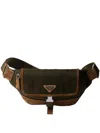 Prada Men Two-tone Re-nylon And Suede Belt Bag