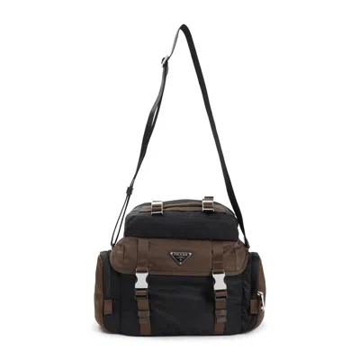 Prada Nero Bruciato Bandoliera Bag In Purple