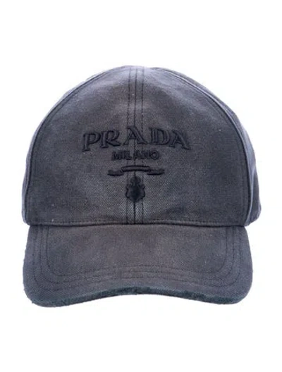 Pre-owned Prada Baseball Cap In Grey