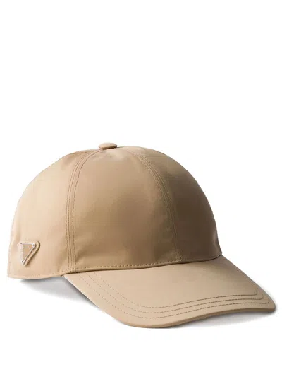 Prada Baseball Cap In Re-nylon In Nude & Neutrals