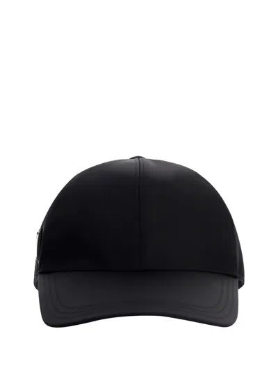 Prada Men's Nylon Baseball Hat In F0011 Rosso