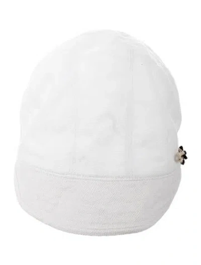 Pre-owned Prada Baseball Style Hat In White