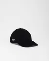 Prada Men's Corduroy Baseball Hat In Black