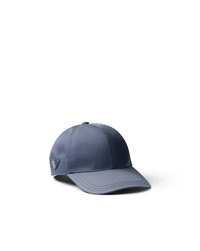 Prada Baseballkappe Aus Re-nylon In Blue