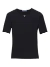 Prada Basic T-shirt In Black