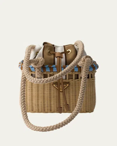Prada Basket Drawstring Shoulder Bag