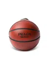 Prada Basketball Clip Earrings In Red
