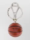 Prada Basketball Themed Metal Keychain Accessory In Orange