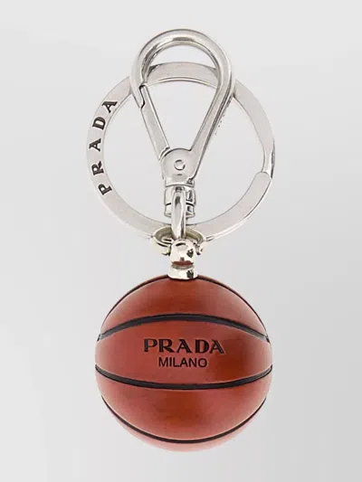 PRADA BASKETBALL THEMED METAL KEYCHAIN ACCESSORY