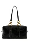 Prada Medium Black Leather Dangle Bag In Black