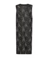 Prada Beaded Zipper Dress In Black
