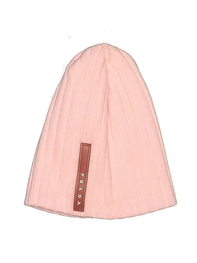 Pre-owned Prada Beanie Hat In Pink