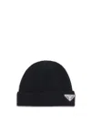 Prada Beanie Hat With Logo