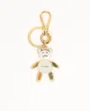 Prada Bear Bag Charm Key Ring In Gold