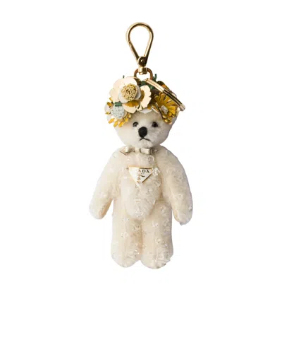 Prada Bear Pendant In White
