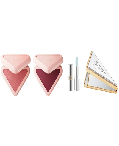 Prada Beauty 4-piece Blush And Lip Balm Bundle Set In Transparent