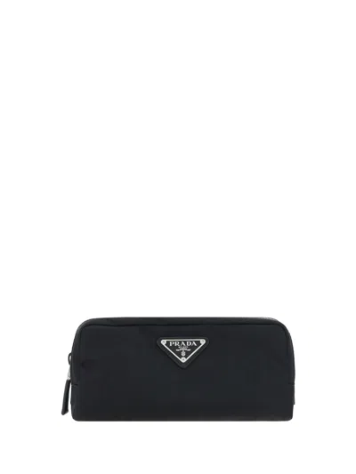 Prada Rectangular Leather Re-nylon Beauty Case