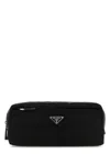 Prada Rectangular Shape Beauty Case With Leather Insert