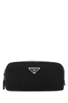 Prada Rectangular Shape Beauty Case With Leather Insert