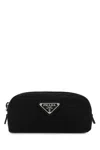Prada Pouch Nylon Wrist Strap In Black