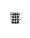 Prada Porcelain Checkerboard Mug In Black