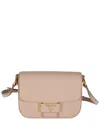 Prada Beige & Pink Leather Lux Embleme Flap Shoulder Bag (authentic Pre-loved)