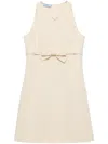 Prada Beige Bow Detailing Short Dress