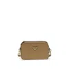 Prada Beige Calf Leather Bos Taurus Shoulder Bag