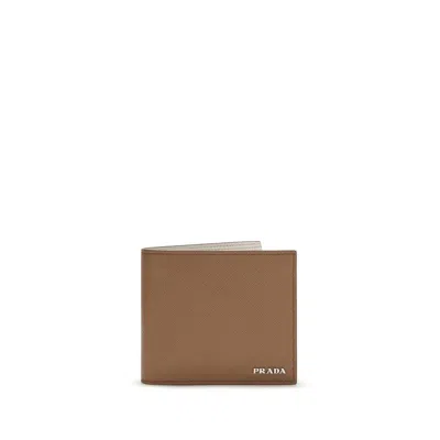 Prada Beige Calf Leather Bos Taurus Wallet