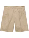 Prada Cotton Bermuda Shorts In Beige