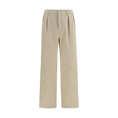 Prada Beige Cotton Casual Pants In Neutral