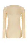 Prada Maglione In Cotone Sabbia Donna In Albino