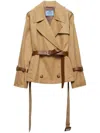 Prada Trench Coat Woman Honey In Neutrals