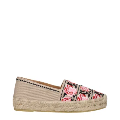 Prada Beige Fabric Espadrille In Sand