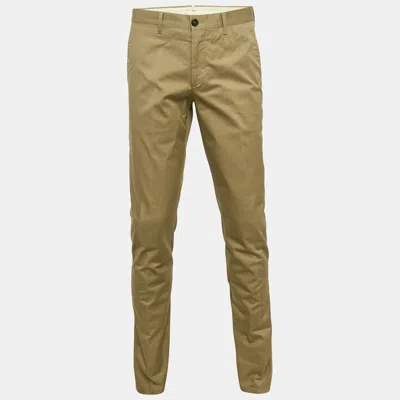 Pre-owned Prada Beige Gabardine Formal Trousers M