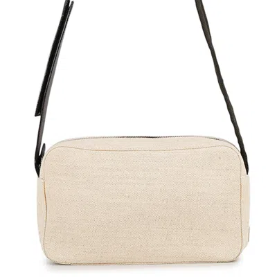 Pre-owned Prada Beige Khaki Canvas Handbag Shoulder Bag () In Beige, Khaki