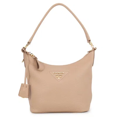 Pre-owned Prada Beige Leather Handbag Shoulder Bag ()