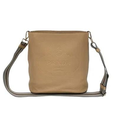 Pre-owned Prada Beige Leather Pochette Shoulder Bag ()