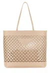 Prada Sand Leather Shopping Bag In Beige