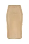 Prada Cotton Midi Skirt In Brown
