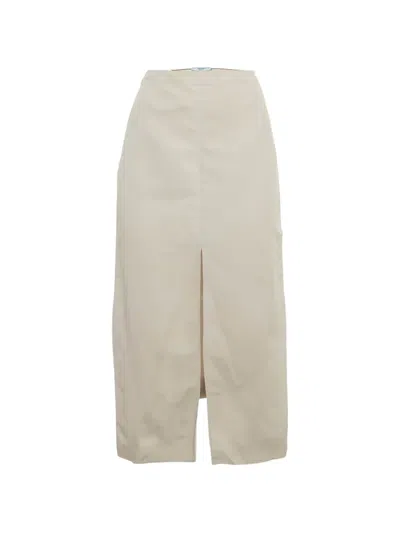 Pre-owned Prada Beige Midi Skirt In Neutral
