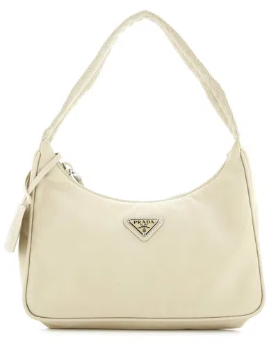 Prada Beige Nylon Re-edition 2000 Hobo Tessuto Mini (authentic Pre-loved) In Neutral